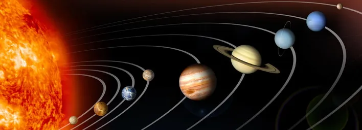 Artist's representation of the Solar System. Image credit: NASA